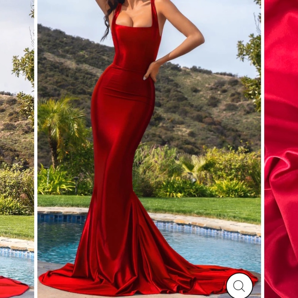Lipstick Red Gown